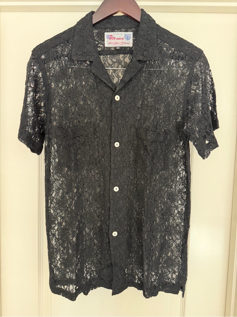 VTG 50s Style 706 Union Black Lace Shirt as Worn By Austin Butler In “Elvis”